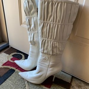 Aldo Women's Leather Light Cream Winter Boot